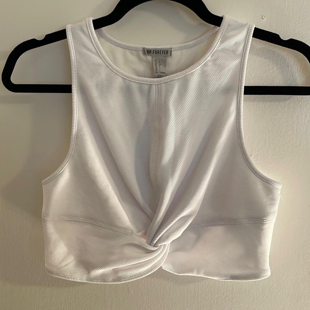 White Forever 21 Crop Top. Size Large